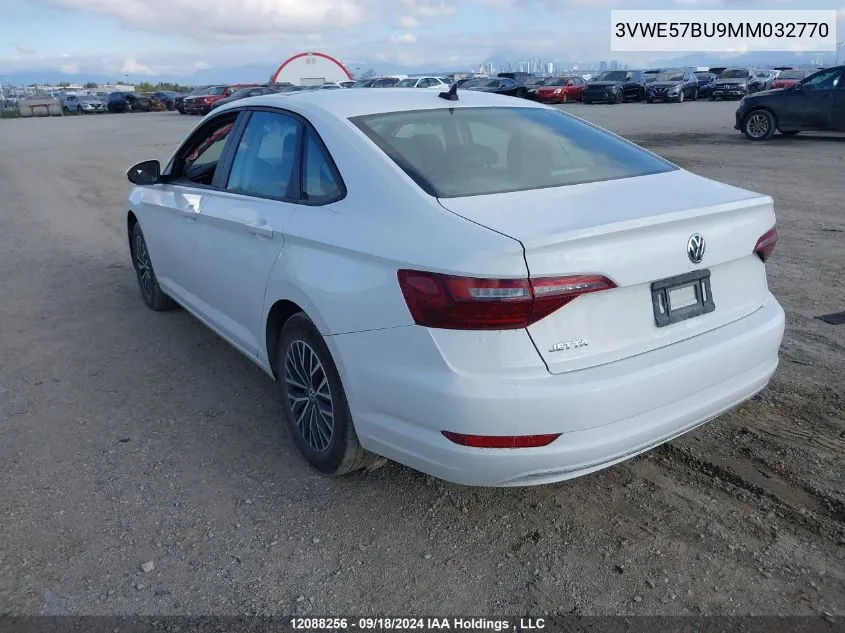 2021 Volkswagen Jetta VIN: 3VWE57BU9MM032770 Lot: 12088256