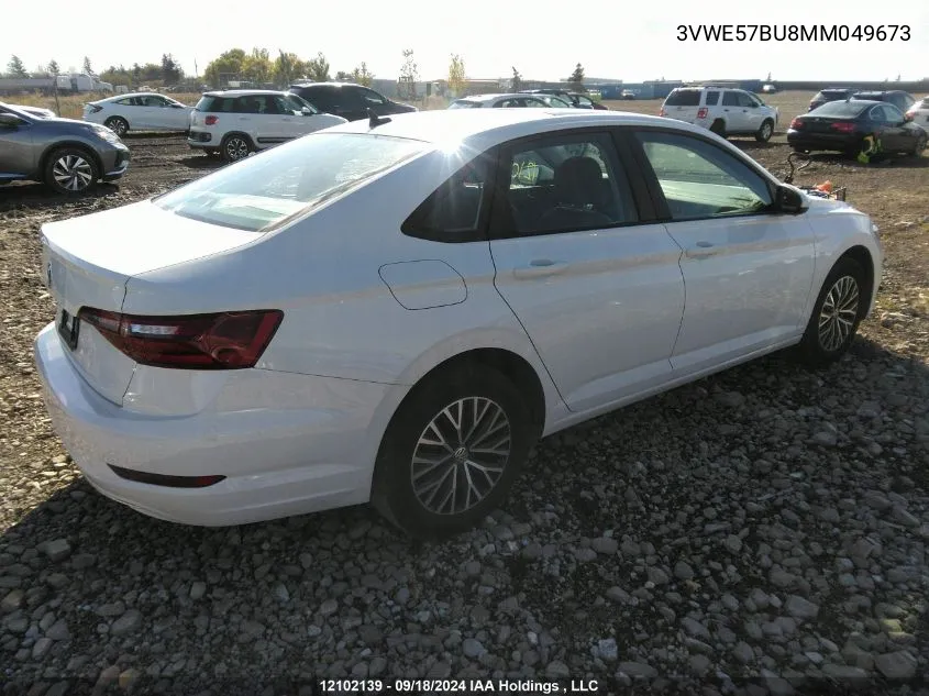 2021 Volkswagen Jetta Sel VIN: 3VWE57BU8MM049673 Lot: 12102139