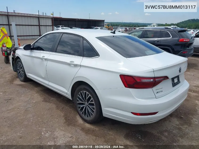 2021 Volkswagen Jetta 1.4T R-Line/1.4T S/1.4T Se VIN: 3VWC57BU8MM013117 Lot: 39518118