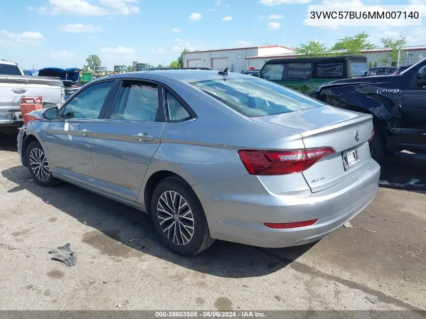 2021 Volkswagen Jetta 1.4T R-Line/1.4T S/1.4T Se VIN: 3VWC57BU6MM007140 Lot: 39603508