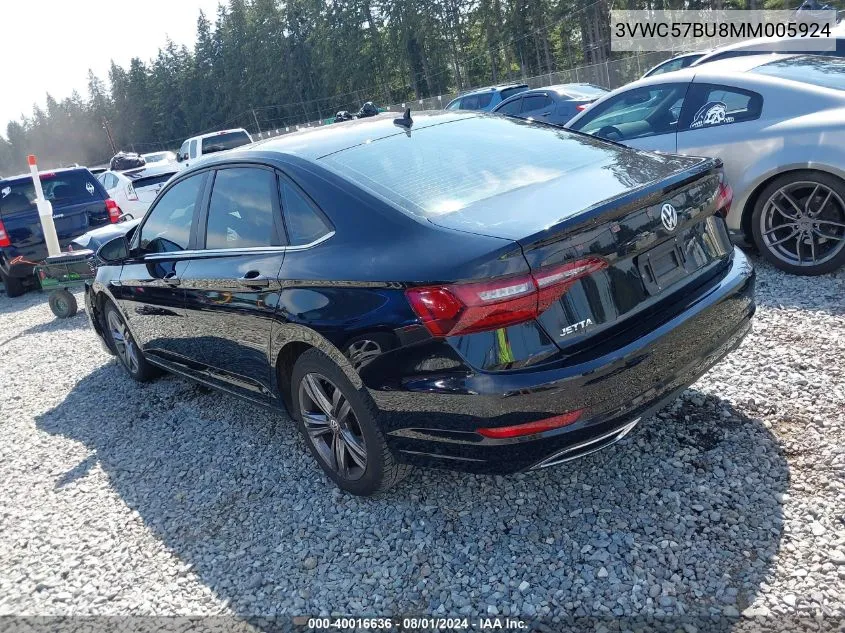 2021 Volkswagen Jetta 1.4T R-Line/1.4T S/1.4T Se VIN: 3VWC57BU8MM005924 Lot: 40016636