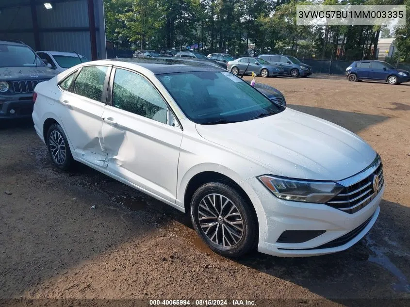 2021 Volkswagen Jetta 1.4T R-Line/1.4T S/1.4T Se VIN: 3VWC57BU1MM003335 Lot: 40065994