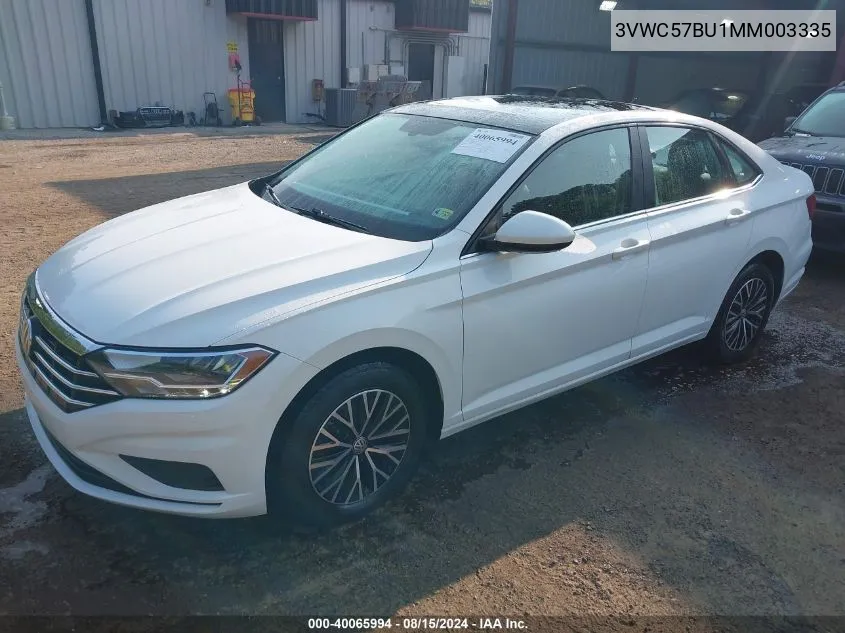 2021 Volkswagen Jetta 1.4T R-Line/1.4T S/1.4T Se VIN: 3VWC57BU1MM003335 Lot: 40065994