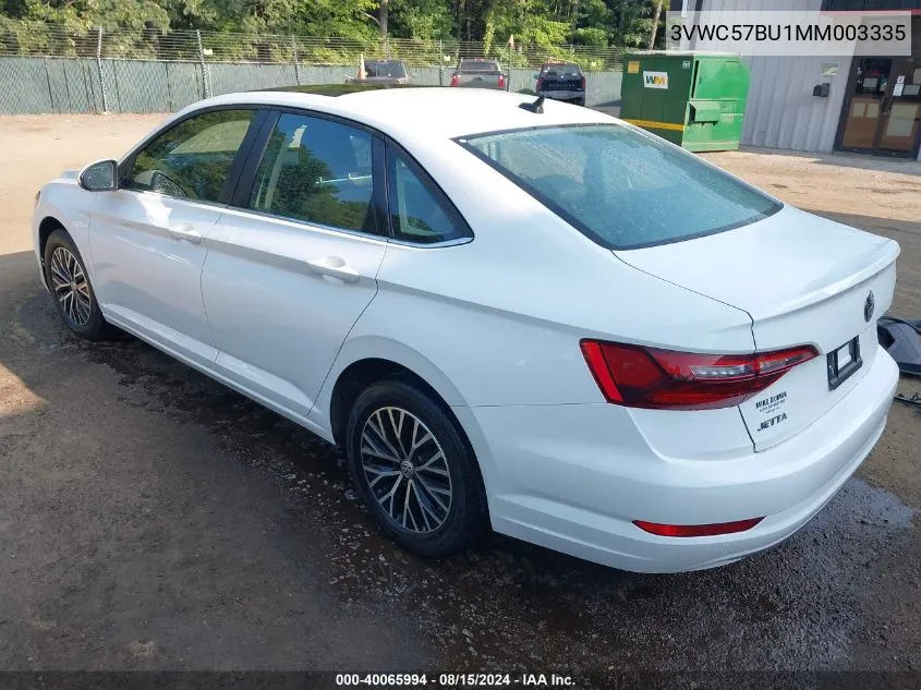 2021 Volkswagen Jetta 1.4T R-Line/1.4T S/1.4T Se VIN: 3VWC57BU1MM003335 Lot: 40065994