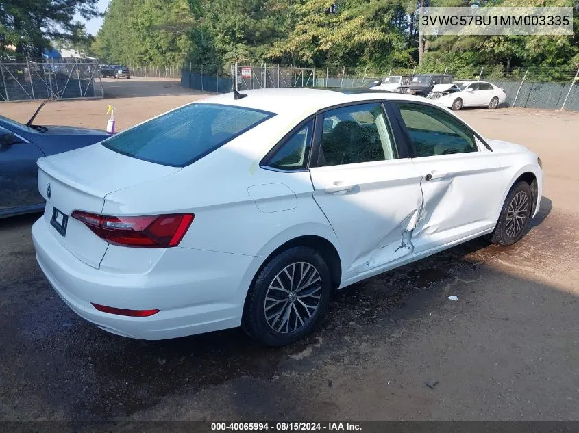 2021 Volkswagen Jetta 1.4T R-Line/1.4T S/1.4T Se VIN: 3VWC57BU1MM003335 Lot: 40065994