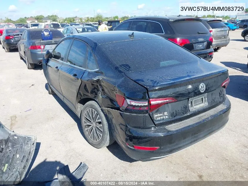 2021 Volkswagen Jetta 1.4T R-Line/1.4T S/1.4T Se VIN: 3VWC57BU4MM083729 Lot: 40107422