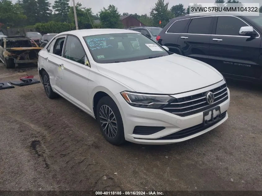 2021 Volkswagen Jetta 1.4T R-Line/1.4T S/1.4T Se VIN: 3VWC57BU4MM104322 Lot: 40118185