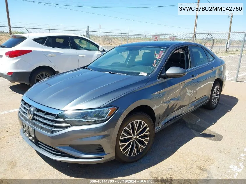 2021 Volkswagen Jetta 1.4T R-Line/1.4T S/1.4T Se VIN: 3VWC57BU2MM042760 Lot: 40141709