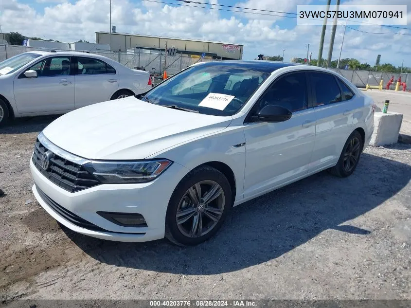 2021 Volkswagen Jetta 1.4T R-Line/1.4T S/1.4T Se VIN: 3VWC57BU3MM070941 Lot: 40203776