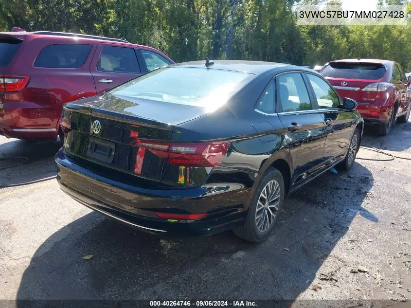 2021 Volkswagen Jetta 1.4T R-Line/1.4T S/1.4T Se VIN: 3VWC57BU7MM027428 Lot: 40264746