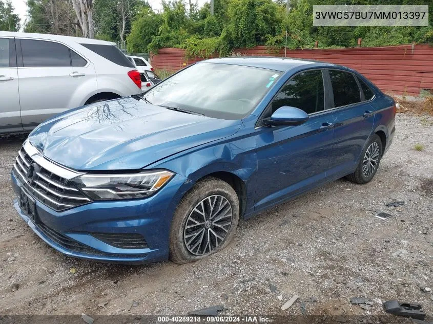 2021 Volkswagen Jetta 1.4T R-Line/1.4T S/1.4T Se VIN: 3VWC57BU7MM013397 Lot: 40289218