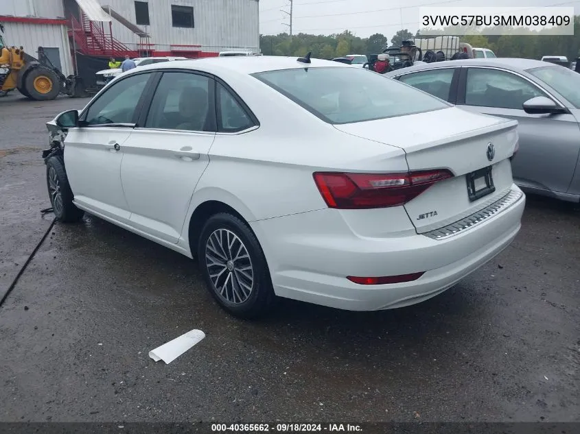 2021 Volkswagen Jetta 1.4T R-Line/1.4T S/1.4T Se VIN: 3VWC57BU3MM038409 Lot: 40365662