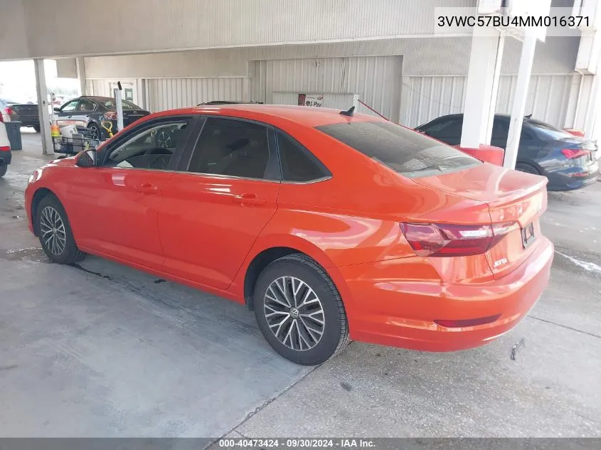 2021 Volkswagen Jetta 1.4T R-Line/1.4T S/1.4T Se VIN: 3VWC57BU4MM016371 Lot: 40473424