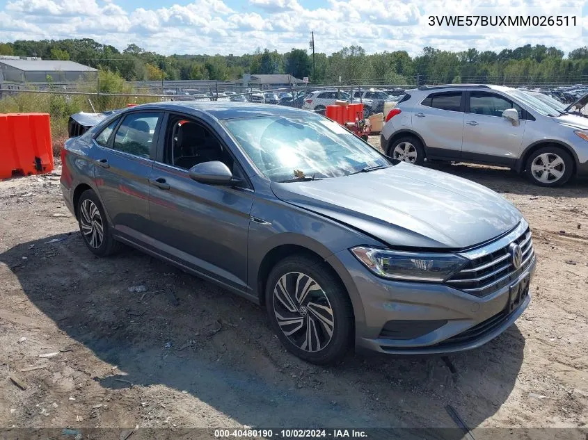 2021 Volkswagen Jetta 1.4T Sel VIN: 3VWE57BUXMM026511 Lot: 40480190