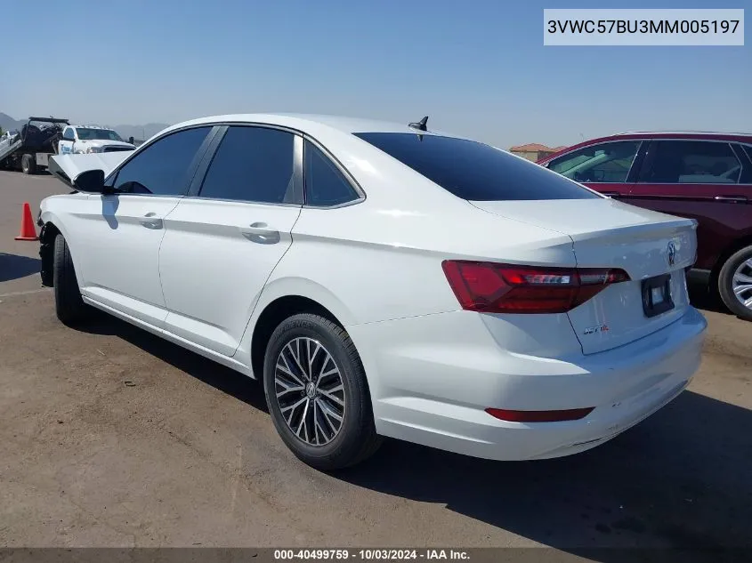 2021 Volkswagen Jetta 1.4T R-Line/1.4T S/1.4T Se VIN: 3VWC57BU3MM005197 Lot: 40499759