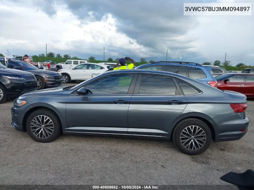 2021 Volkswagen Jetta 1.4T R-Line/1.4T S/1.4T Se VIN: 3VWC57BU3MM094897 Lot: 40509682