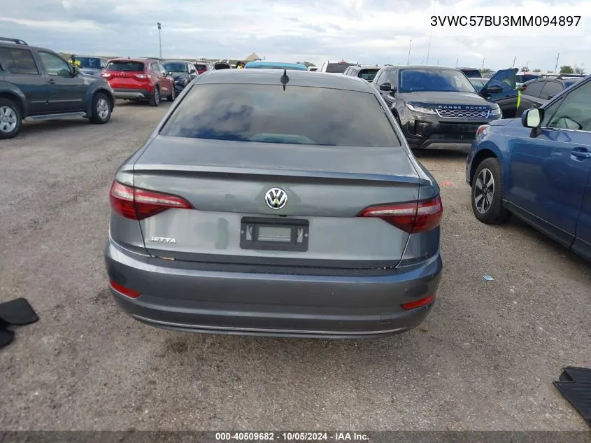 2021 Volkswagen Jetta 1.4T R-Line/1.4T S/1.4T Se VIN: 3VWC57BU3MM094897 Lot: 40509682