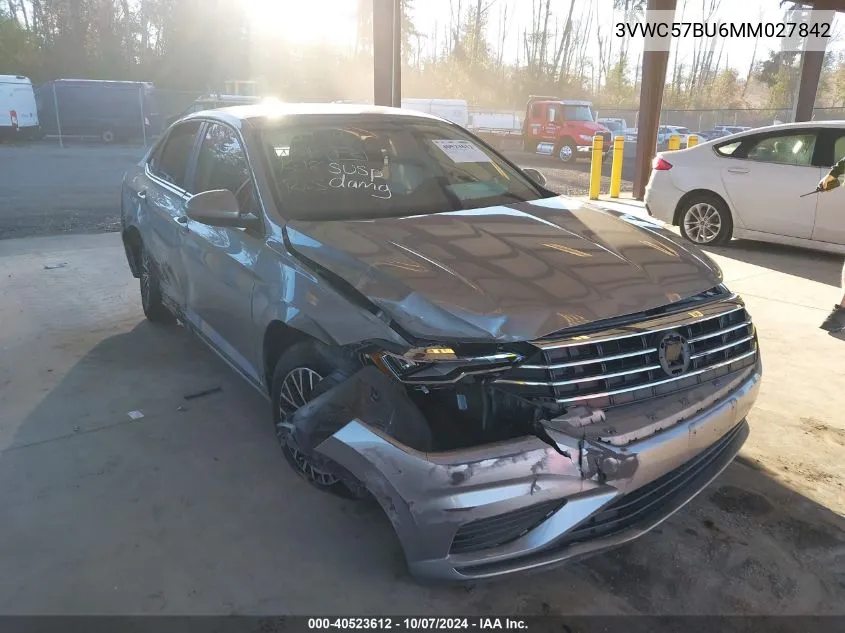 3VWC57BU6MM027842 2021 Volkswagen Jetta S/Se/R-Line