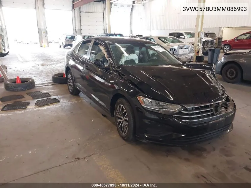 2021 Volkswagen Jetta 1.4T R-Line/1.4T S/1.4T Se VIN: 3VWC57BU3MM086993 Lot: 40577895