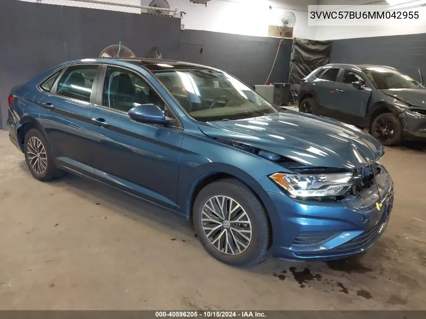 2021 Volkswagen Jetta 1.4T R-Line/1.4T S/1.4T Se VIN: 3VWC57BU6MM042955 Lot: 40596205