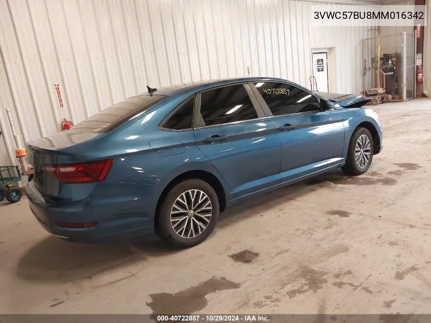 2021 Volkswagen Jetta 1.4T R-Line/1.4T S/1.4T Se VIN: 3VWC57BU8MM016342 Lot: 40722857