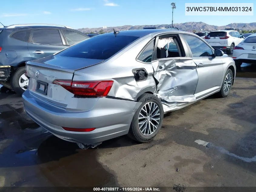 2021 Volkswagen Jetta 1.4T R-Line/1.4T S/1.4T Se VIN: 3VWC57BU4MM031324 Lot: 40788977