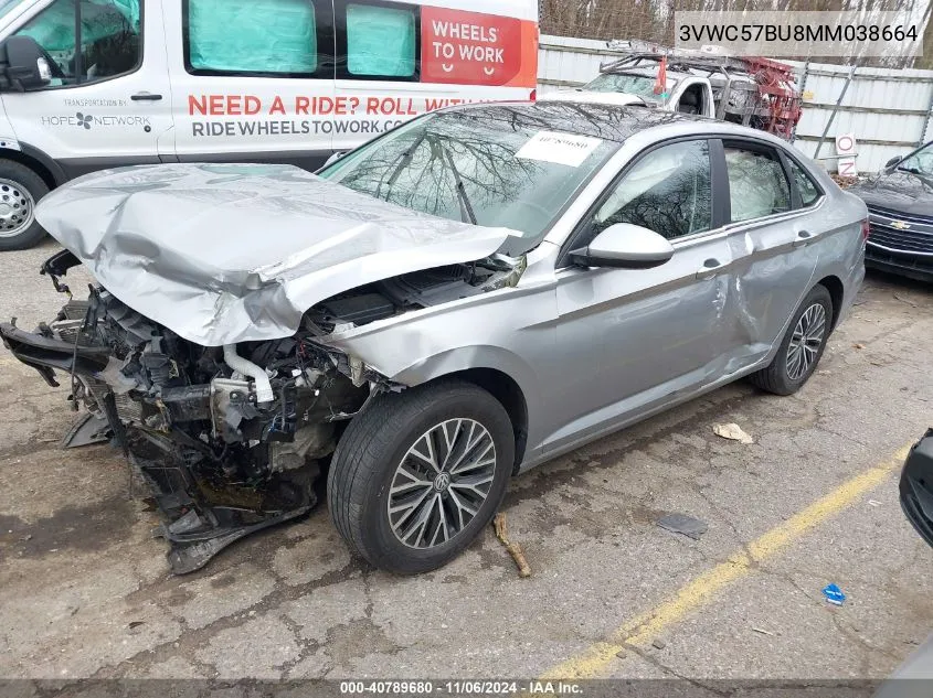 2021 Volkswagen Jetta 1.4T R-Line/1.4T S/1.4T Se VIN: 3VWC57BU8MM038664 Lot: 40789680