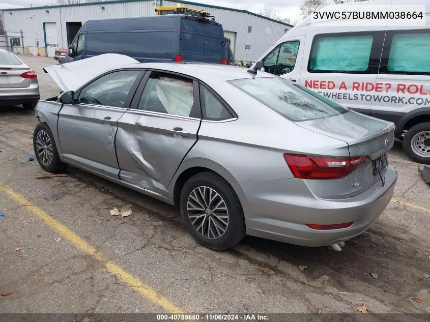 2021 Volkswagen Jetta 1.4T R-Line/1.4T S/1.4T Se VIN: 3VWC57BU8MM038664 Lot: 40789680