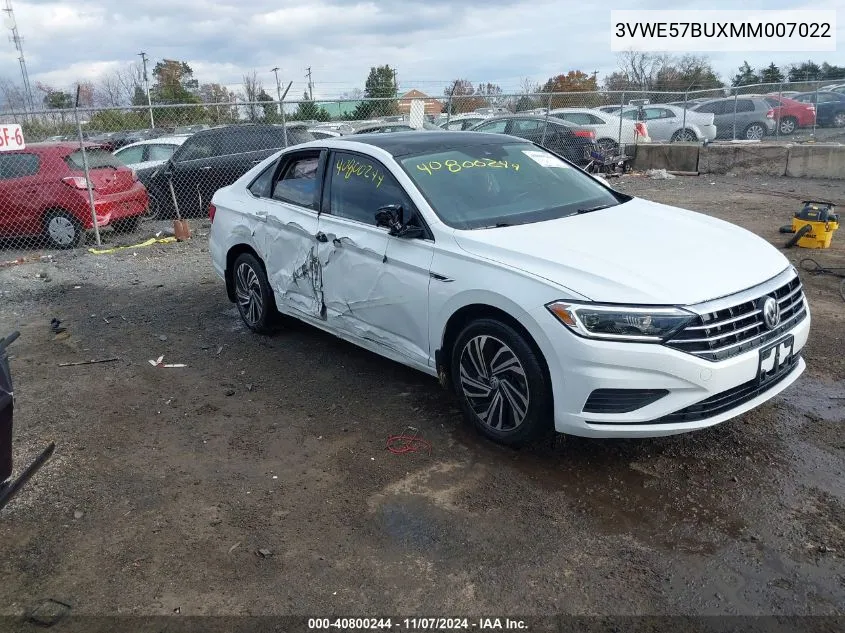 2021 Volkswagen Jetta 1.4T Sel VIN: 3VWE57BUXMM007022 Lot: 40800244