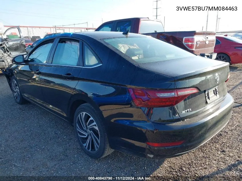 2021 Volkswagen Jetta 1.4T Sel VIN: 3VWE57BU7MM084463 Lot: 40843790