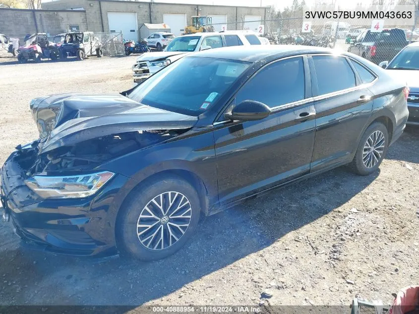 2021 Volkswagen Jetta 1.4T R-Line/1.4T S/1.4T Se VIN: 3VWC57BU9MM043663 Lot: 40888954