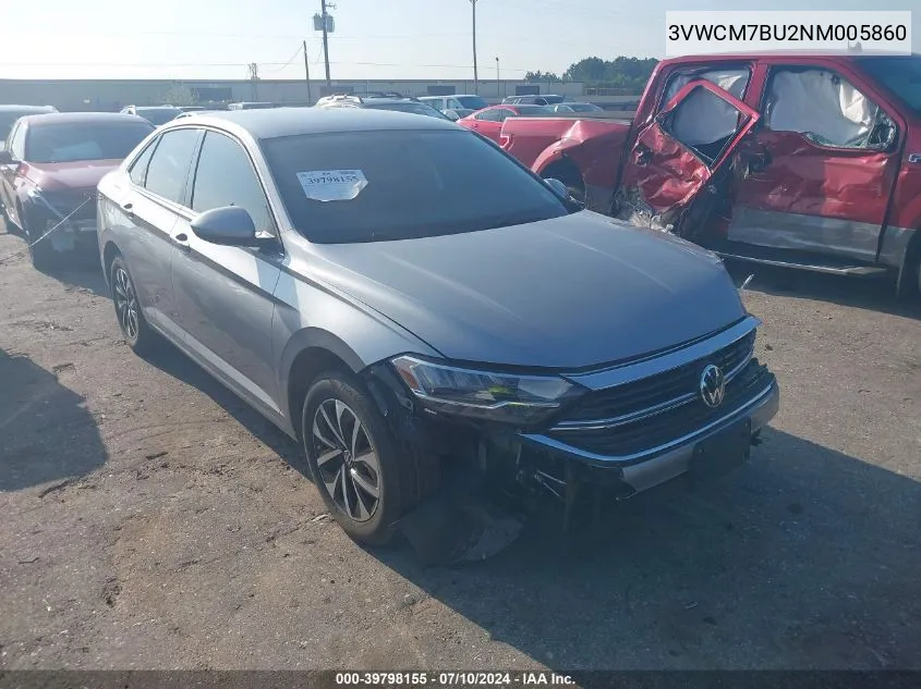 2022 Volkswagen Jetta 1.5T S VIN: 3VWCM7BU2NM005860 Lot: 39798155