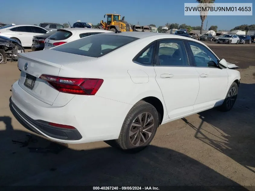 2022 Volkswagen Jetta S VIN: 3VWCM7BU9NM014653 Lot: 40267240