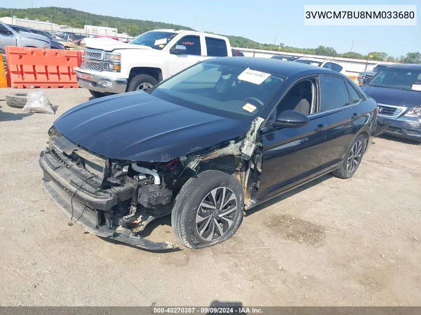 3VWCM7BU8NM033680 2022 Volkswagen Jetta 1.5T S