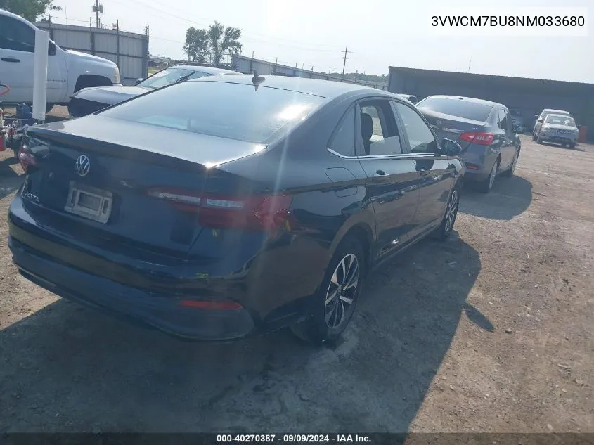 3VWCM7BU8NM033680 2022 Volkswagen Jetta 1.5T S