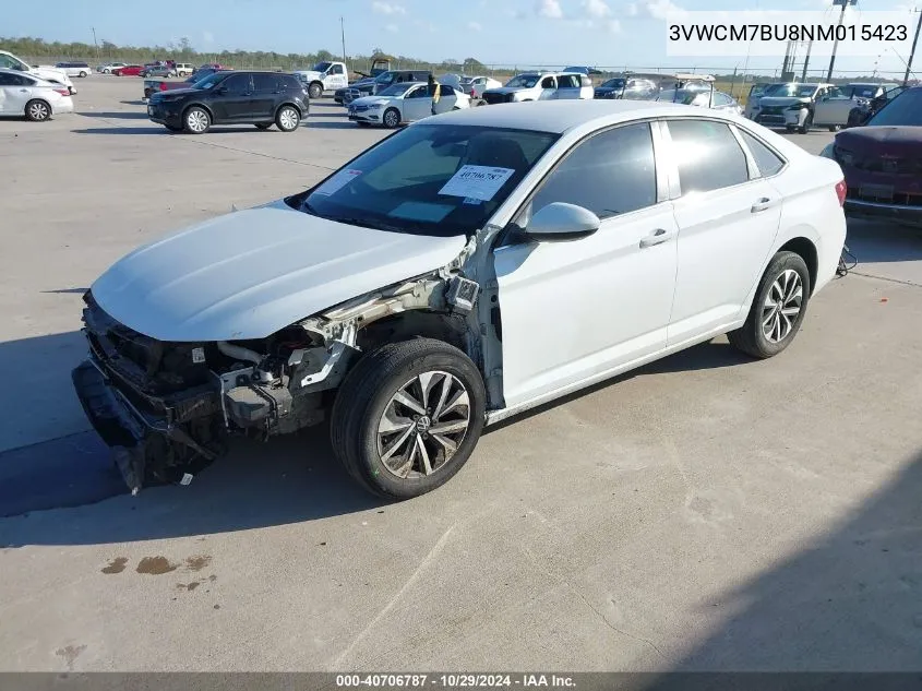 2022 Volkswagen Jetta 1.5T S VIN: 3VWCM7BU8NM015423 Lot: 40706787