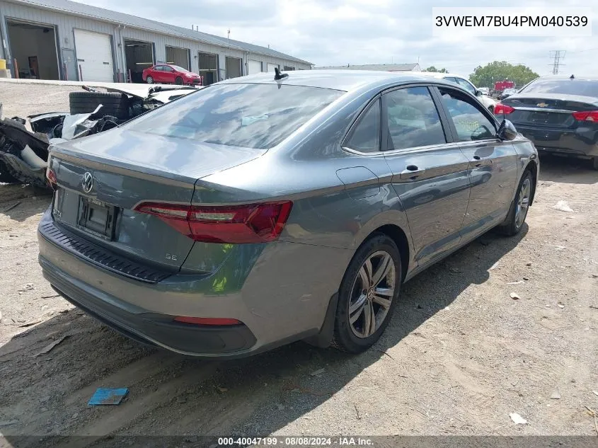 2023 Volkswagen Jetta 1.5T Se VIN: 3VWEM7BU4PM040539 Lot: 40047199