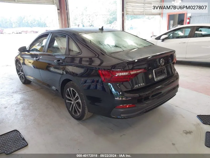 2023 Volkswagen Jetta 1.5T Sport VIN: 3VWAM7BU6PM027807 Lot: 40172018