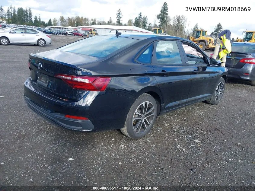 2024 Volkswagen Jetta 1.5T Sport VIN: 3VWBM7BU9RM018669 Lot: 40696517