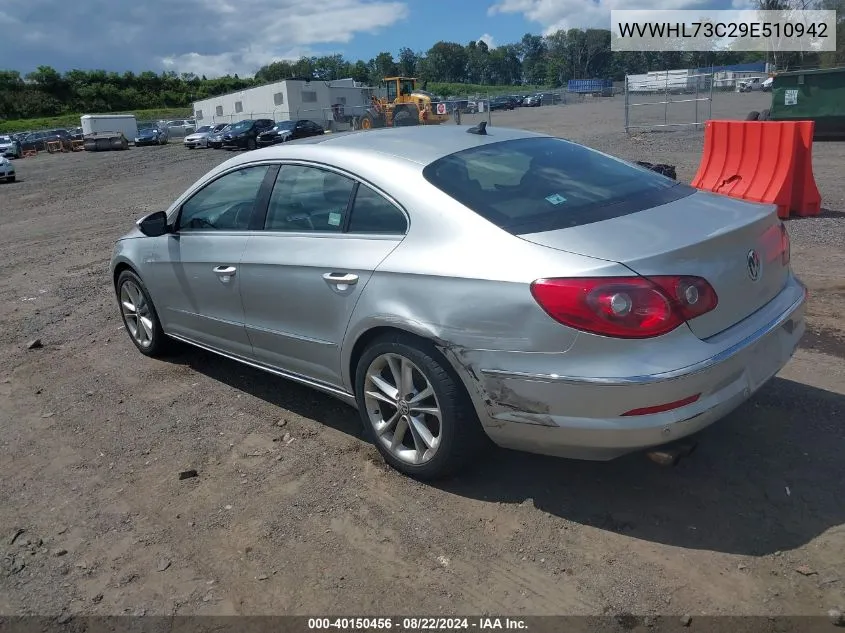 2009 Volkswagen Cc Luxury VIN: WVWHL73C29E510942 Lot: 40150456