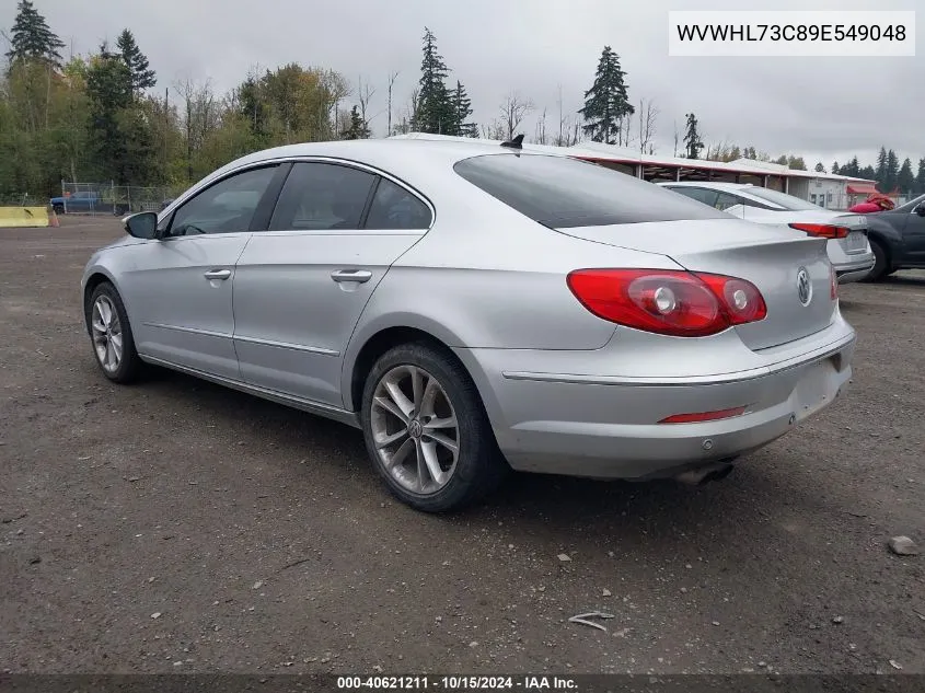 2009 Volkswagen Cc Luxury VIN: WVWHL73C89E549048 Lot: 40621211