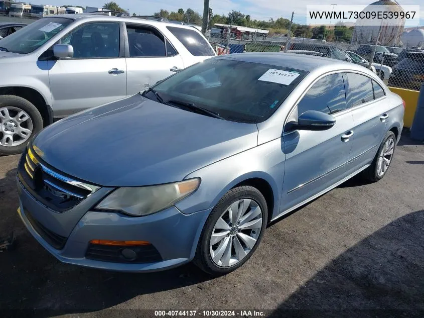 2009 Volkswagen Cc Sport VIN: WVWML73C09E539967 Lot: 40744137