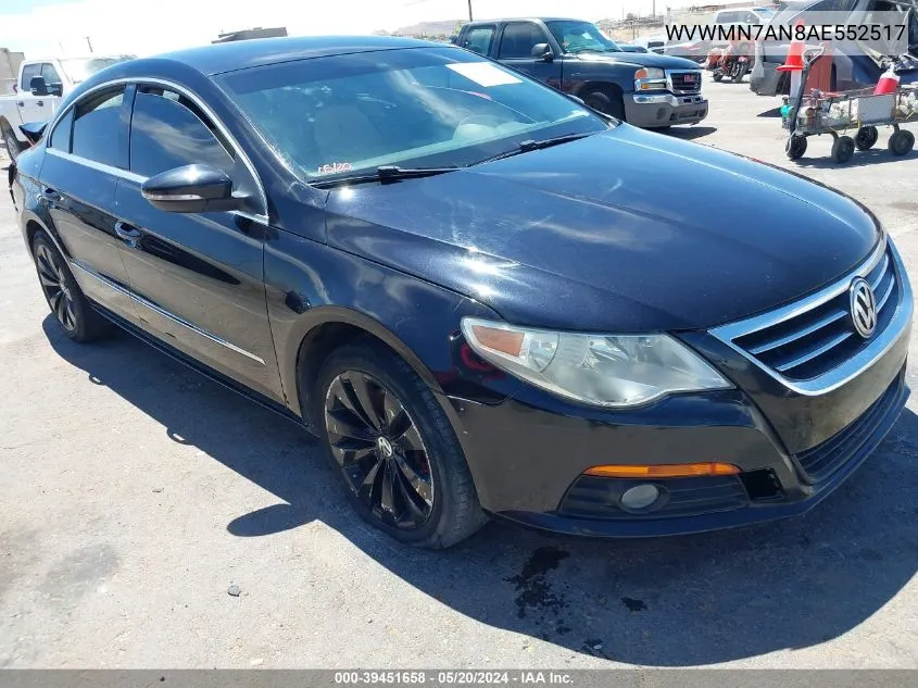 WVWMN7AN8AE552517 2010 Volkswagen Cc Sport