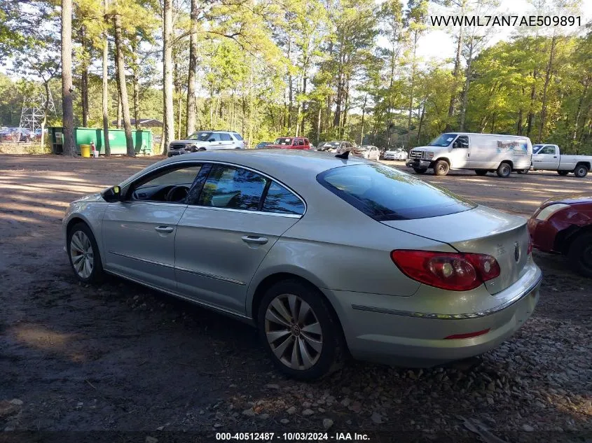 WVWML7AN7AE509891 2010 Volkswagen Cc Sport