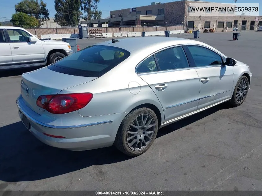 2010 Volkswagen Cc Sport VIN: WVWMP7AN6AE559878 Lot: 40514231