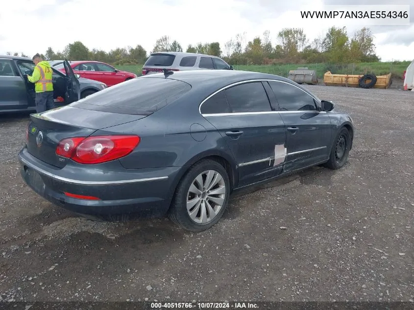 2010 Volkswagen Cc Sport VIN: WVWMP7AN3AE554346 Lot: 40515766