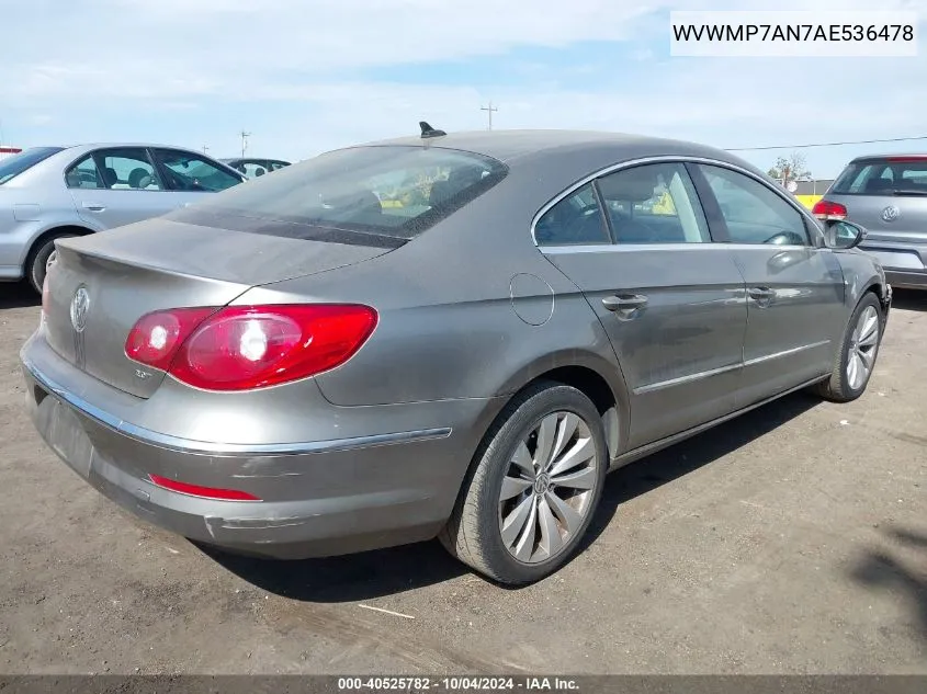 WVWMP7AN7AE536478 2010 Volkswagen Cc Sport