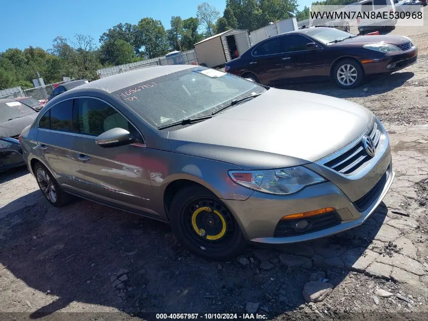 2010 Volkswagen Cc Sport VIN: WVWMN7AN8AE530968 Lot: 40567957