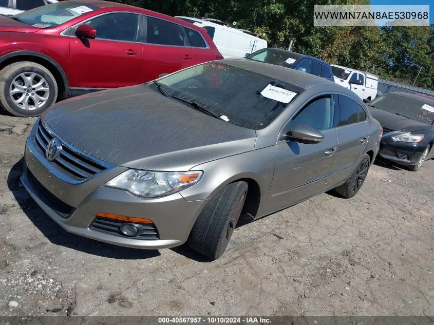 2010 Volkswagen Cc Sport VIN: WVWMN7AN8AE530968 Lot: 40567957