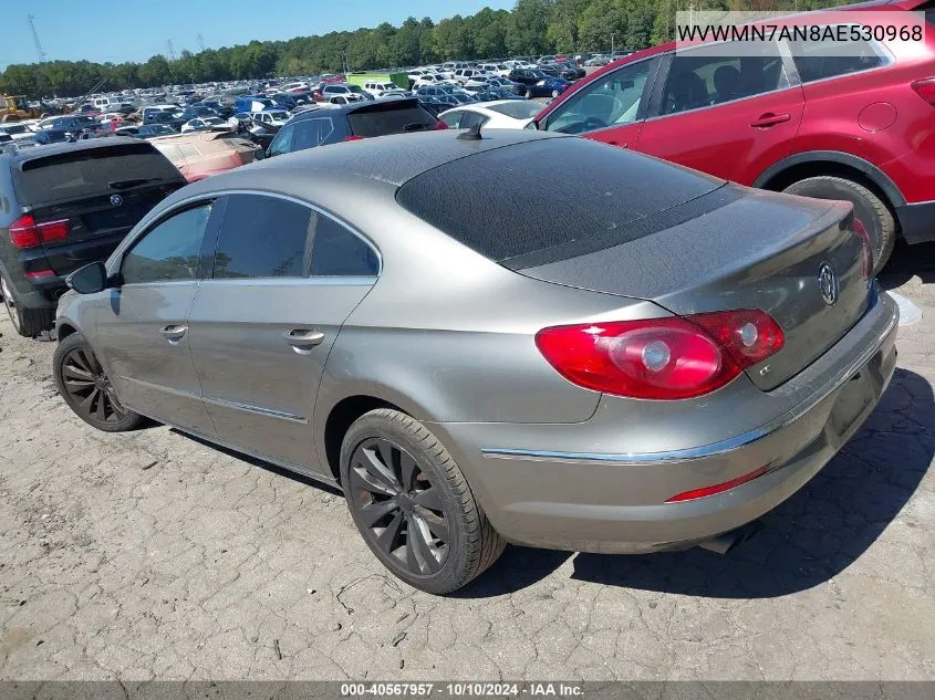 2010 Volkswagen Cc Sport VIN: WVWMN7AN8AE530968 Lot: 40567957